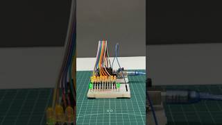 Building LED Chaser using Arduino Uno | Program Arduino with PC #techwithavneesh #shorts #viral