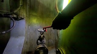 Transfer Stuffing Box Drain Tank to Waste Oil Tank by Gravity