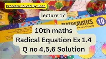 Radical Equation |Ex 1.4 Q no 4,5,6 Solution | 10th Maths #10thmaths #lecture #class #notes #online