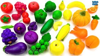 Learning fruits and vegetables names|Learn Fruits  Vegetables with Toys|Preschool learning Video