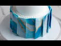 How To Make A Marbled Fondant Panel Birthday Cake- Rosie's Dessert Spot