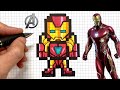 COME DISEGNARE IRON MAN PIXEL ARTE