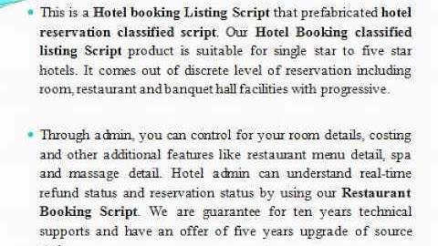 Hotel booking Listing Script, Hotel Reservation classified script