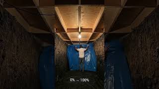 Building a Secret Room Under My Backyard 🤯 #construction #timelapse #viral #megabuilds #bunker
