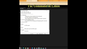 how to use tac command in linux terminal with examples #shorts