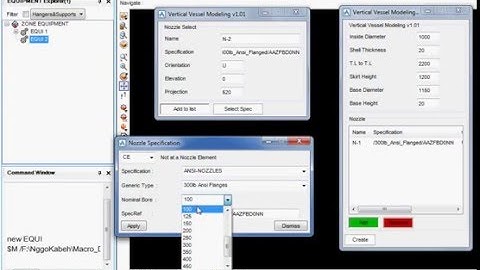 PDMS Macro Vertical Vessel Modeling