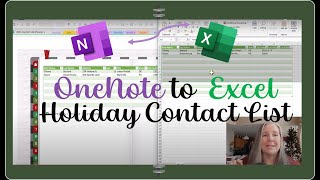 Excel holiday card list in OneNote by Crystal Clear Life 501 views 5 months ago 19 minutes