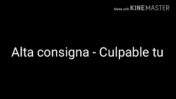 Alta consigna - Culpable tu (letra)