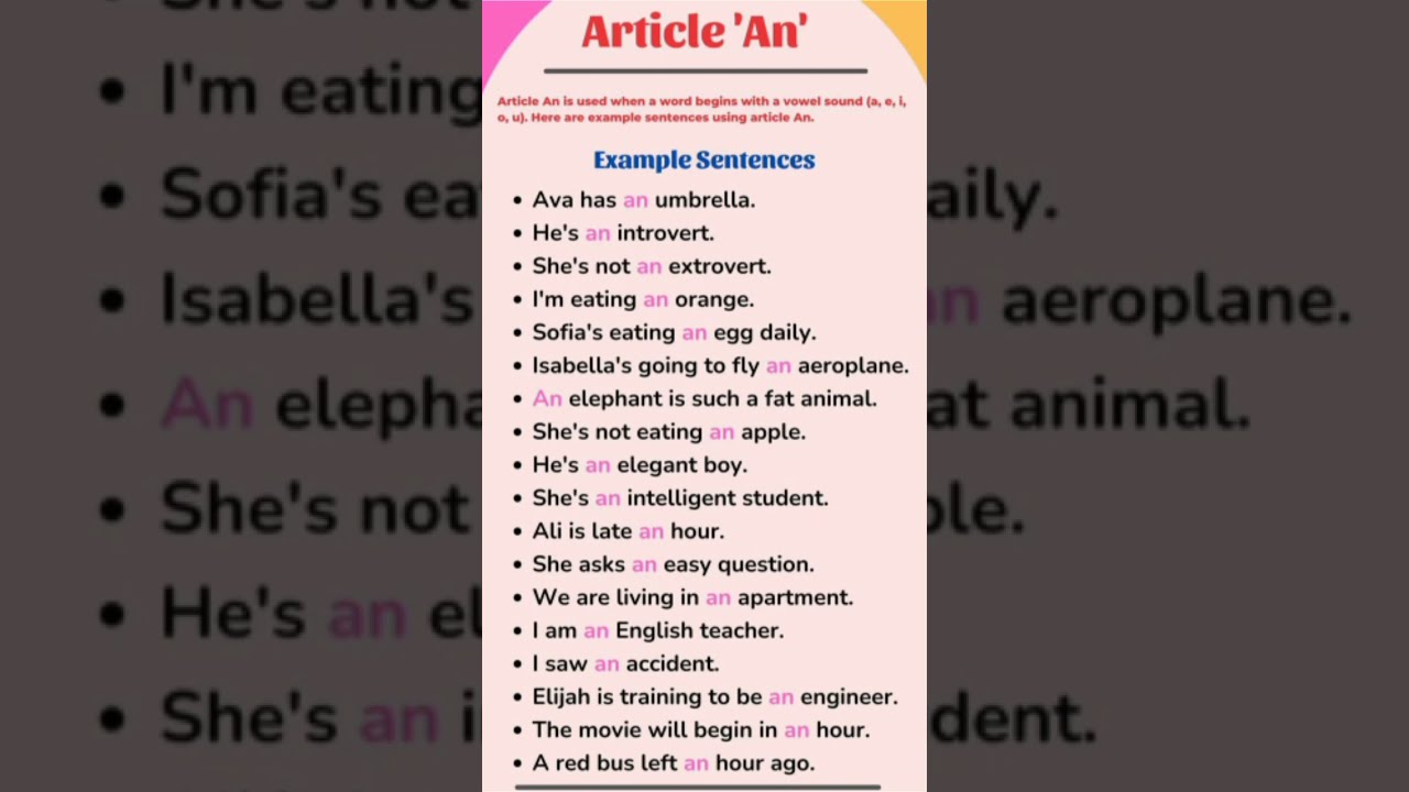 An Article Example