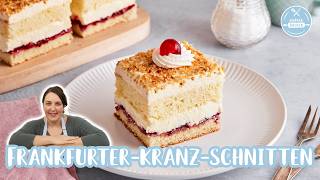 Frankfurter-Kranz-Schnitten | Der Kuchenklassiker als Blechkuchen