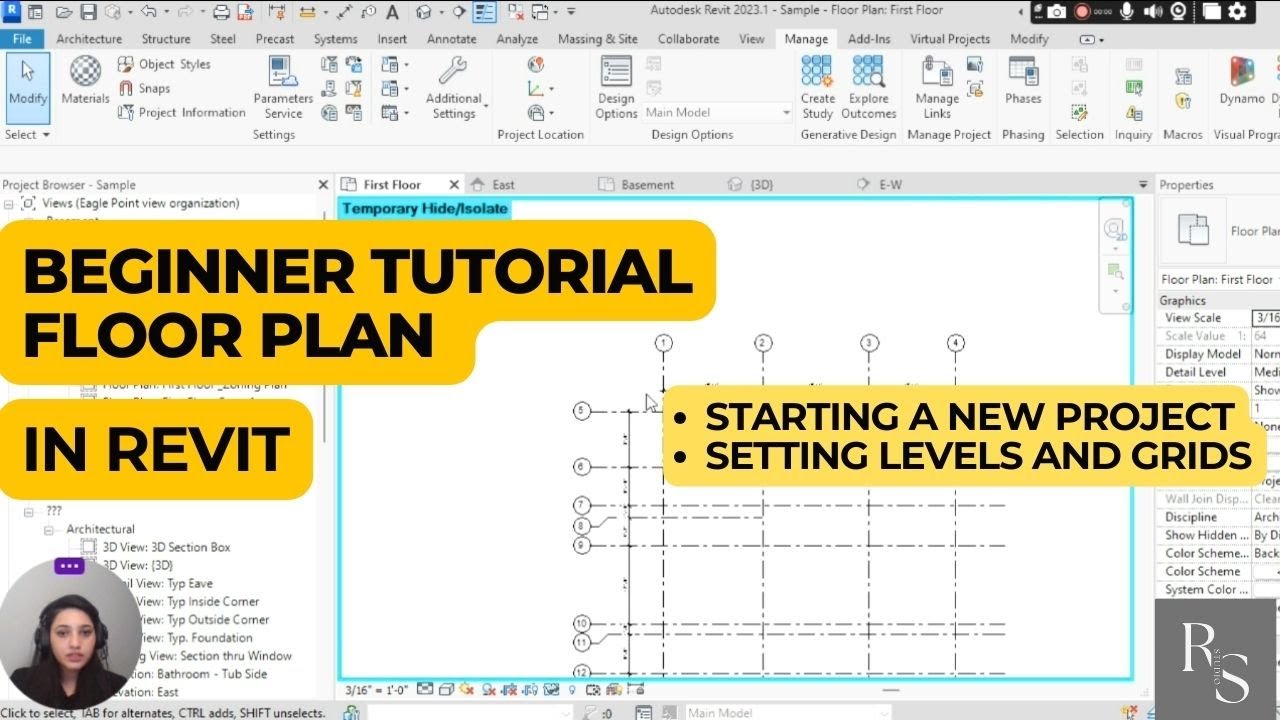 Beginner tutorial floor plan in Revit - YouTube