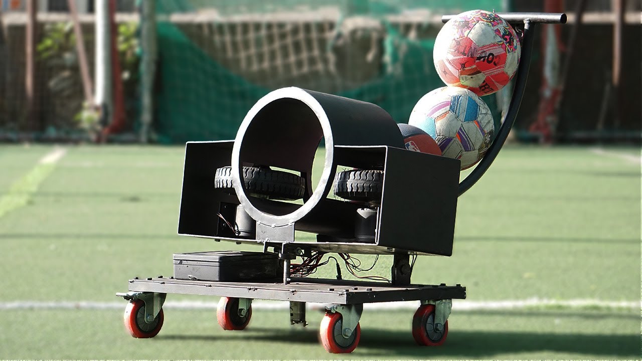 DIY Football Shooter Soccer Ball Launcher Machine Nevon Projects