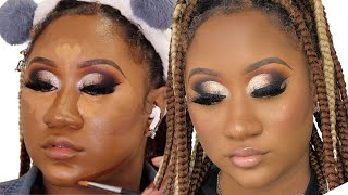 How to: SMOKEY CUT CREASE | SMOKEY GLITTER EYE | VERY DETAILED