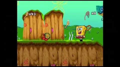 Spongebob Squarepants Supersponge PS1 - Walkthrough / Speedrun - Stage 1 Acts 1 - 4