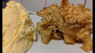 Quick and easy Apple Crumble recipe with oats