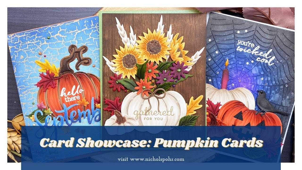 Cards Showcase: Pumpkin Die Cut Cards (Hero Arts Sept 2020 My Monthly Hero)