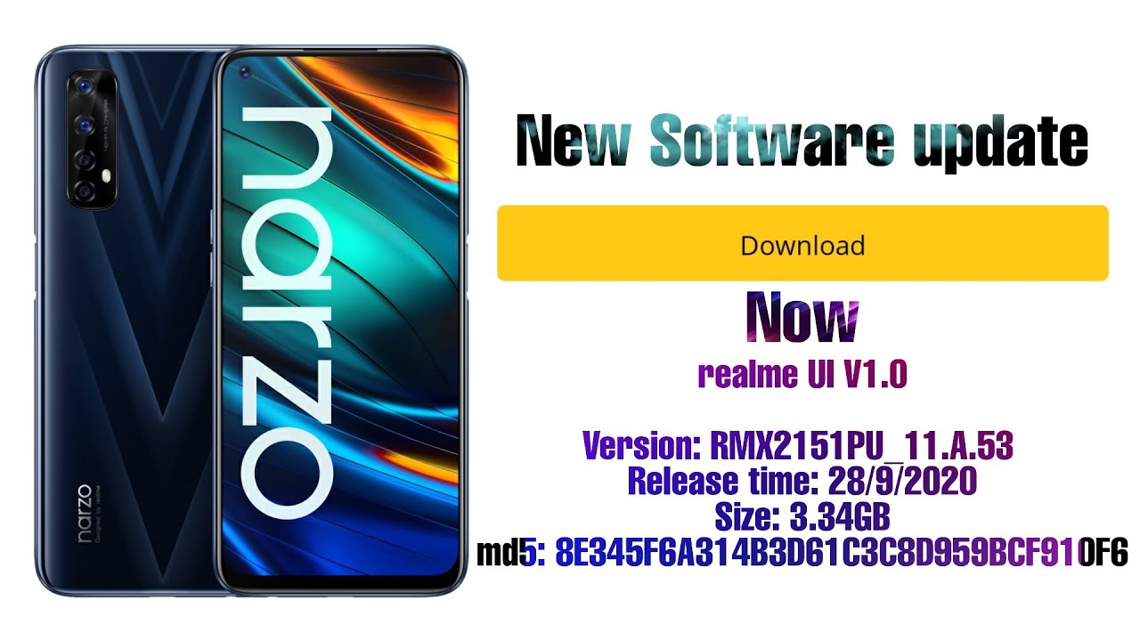 How to download Realme Narzo 20 Pro software update || Realme UI V1.0 || Realme Narzo 20 Pro || GMT