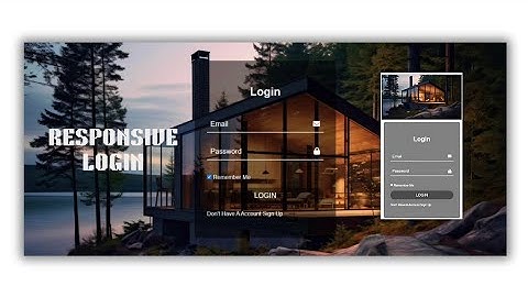 How to Create a Responsive Login Form Using Html, CSS and JavaScript #htmlcss #css #javascript