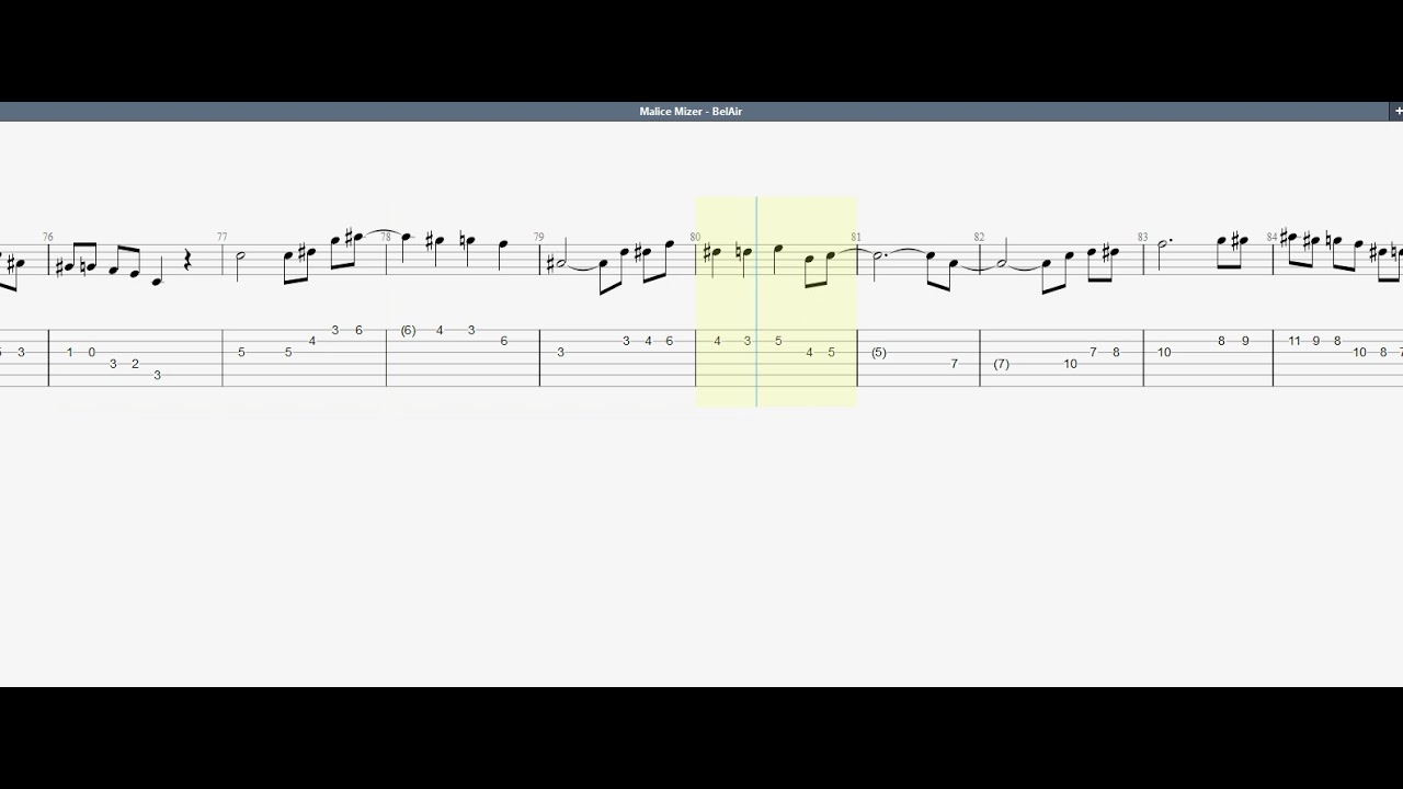 Malice Mizer BelAir GUITAR 1 TAB - YouTube