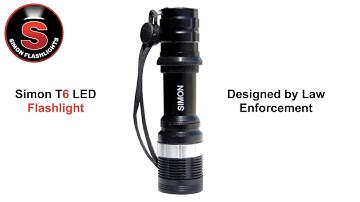 Simon T6 Cree Flashlight - Adjustable Close Proximity Duty LED Flashlight