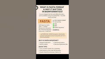 Fasta format in Bioinformatics#biotechnology#bioinformatics