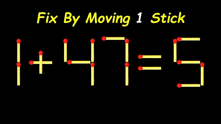 Mind-Blowing Matchstick Puzzle – Move 1 Stick to Win!