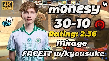m0NESY (30-10) w/kyousuke (mirage) | FACEIT avg 3900 Elo | Oct 10, 2025 #cs2 #falcons #m0nesy