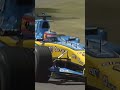 Fernando Alonso lighting up his V10 Renault at FOS