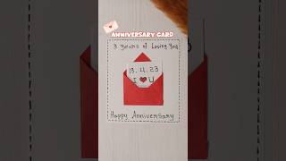happy anniversary greeting card|how to make a anniversary card|#shorts #anniversary#greetingcard#diy