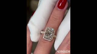 Golden Duet: 3.5ct Radiant Cut Two-Tone Set | Aurogem