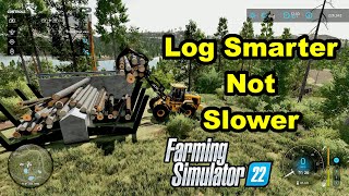 logging tips to log faster using fs22 logging mods and platinum dlc