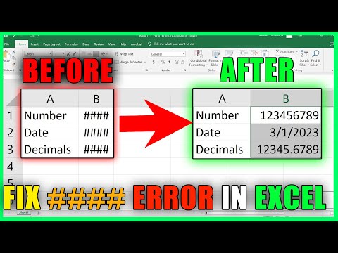 Как исправить #### в Excel || Исправление ошибки хэштегов #Excel