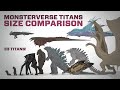 Monsterverse titans animated size comparison  remastered  with new titans