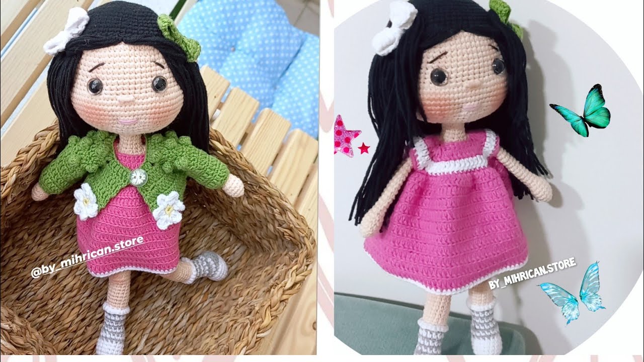 🌼BAHAR BEBEK🌼 3.BÖLÜM (KAFA VE PERUK SAÇ YAPIMI) ( 33 CM ) #amigurumibebekyapımı #mihricanstore