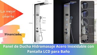 Auralum Columna De Hidromasaje Ducha Moderna 3 Función Con Luces Led Panel De Ducha Hidromasaje
