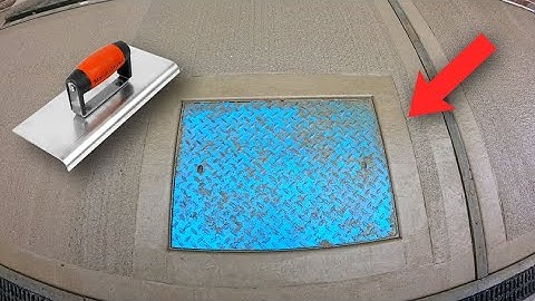 Edging Around A Manhole Using A Marshalltown Edging Trowel