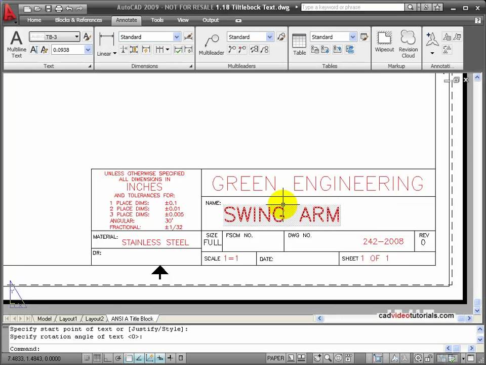 autodesk revit AutoCAD Tutorial - Using Associative Text