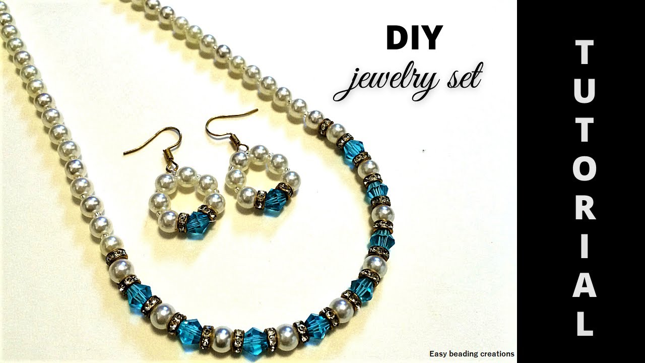 WOW!!! DIY 10 minutes gorgeous necklace and earrings set// DIY women ...