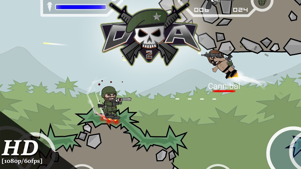 Doodle Army 2 Mini Militia Android Gameplay 1080p 60fps Youtube