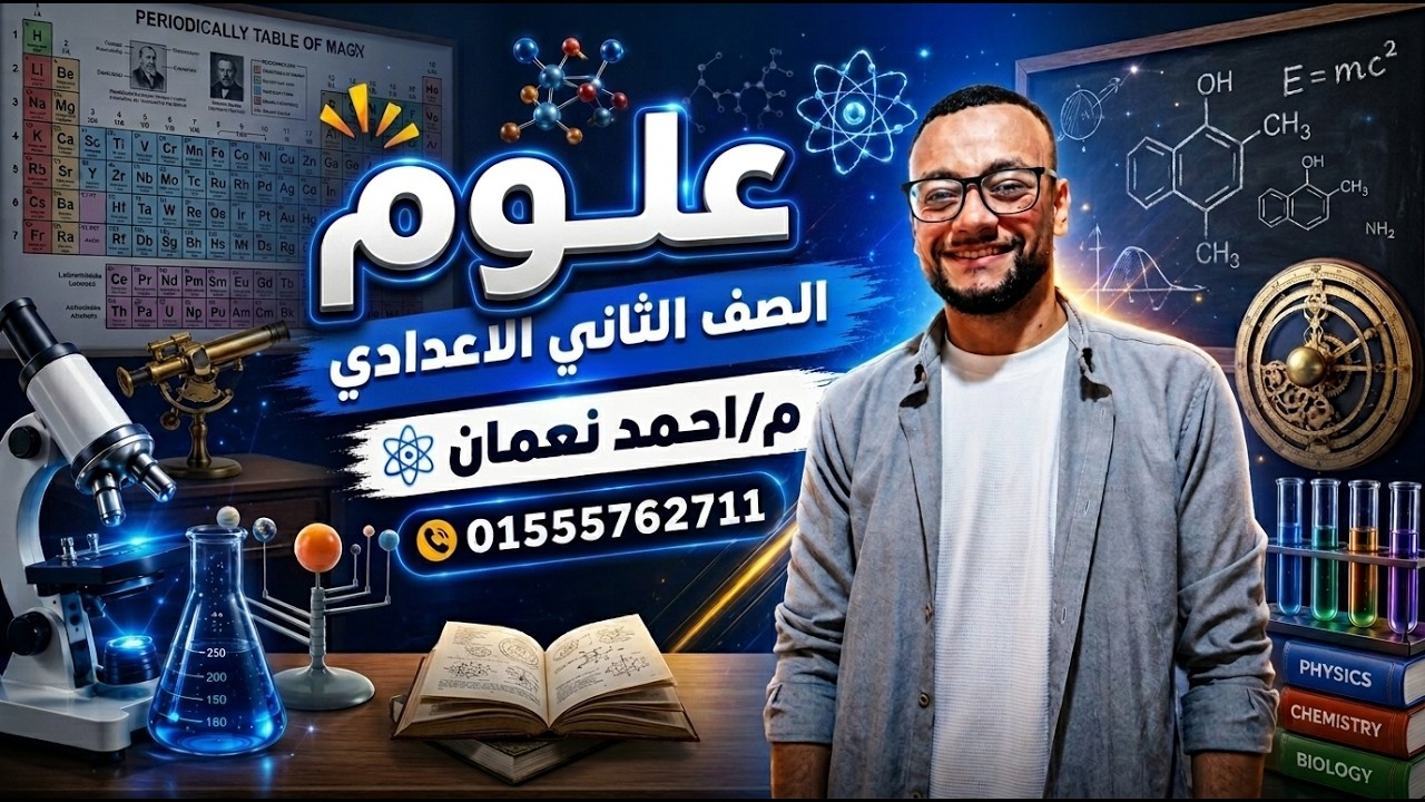 الصف الثانى الاعدادى الدرس الثالث النظام والطاقه الحراريه (عربى )
