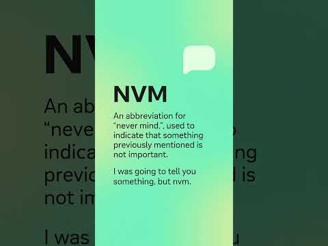 Nvm Meaning Slang