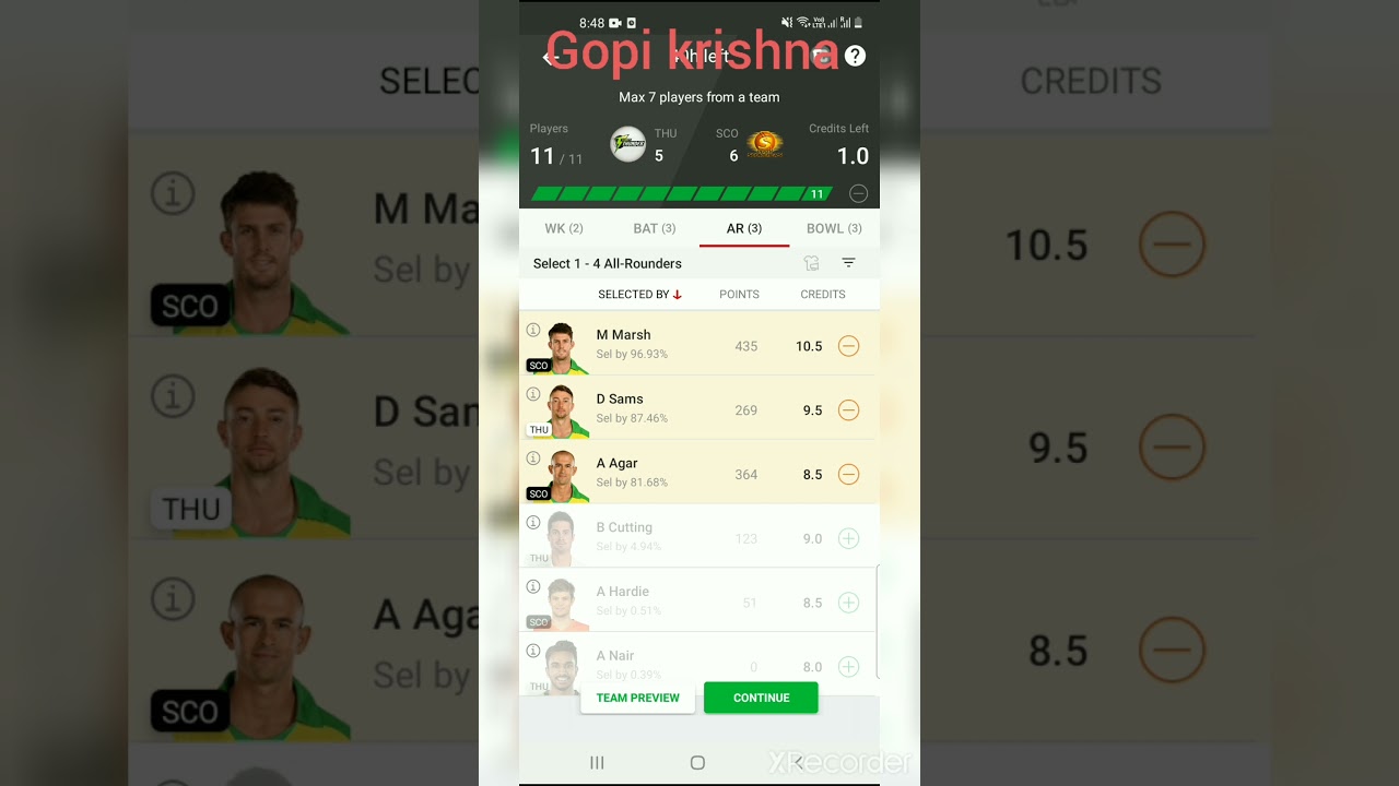 Thu vs sco dream11 team. Dec 28 2021