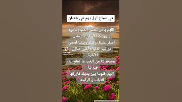 في صباح أول يوم في شعبان حالات واتس اب دينية قصيرة ستوريات أنستا Quran Status 