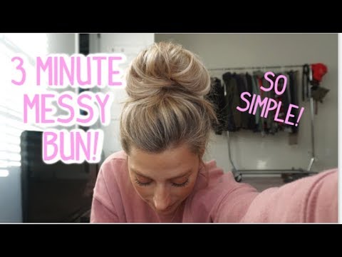 how-to-easy-and-fast-messy-bun-tutorial!-short-&-medium-length-hair!