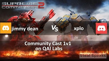 Supreme Commander 2 Community Cast # 43 1v1 jimmy dean Vs. xplo on QAI Labs Epic Gameplay