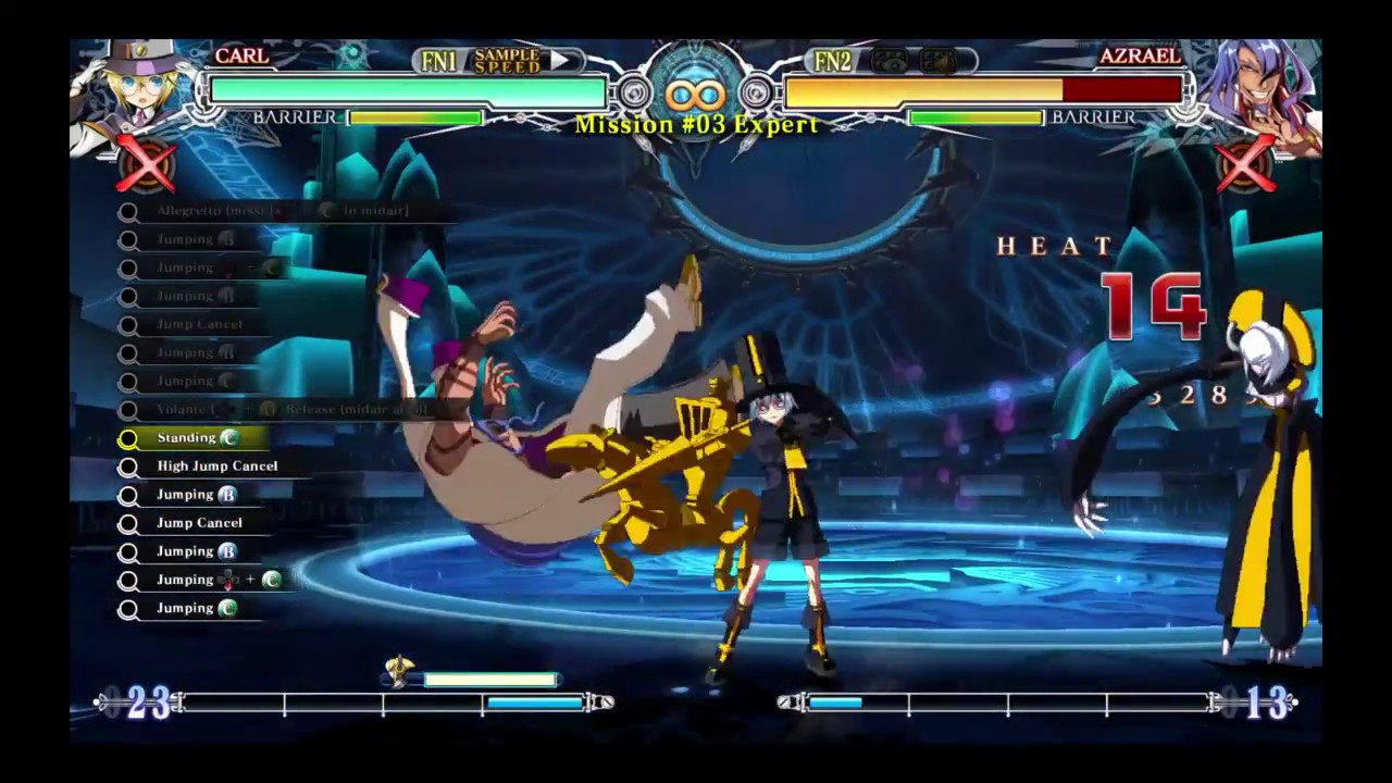 BlazBlue Central Fiction Carl Clover Mission #03 Expert Challenge