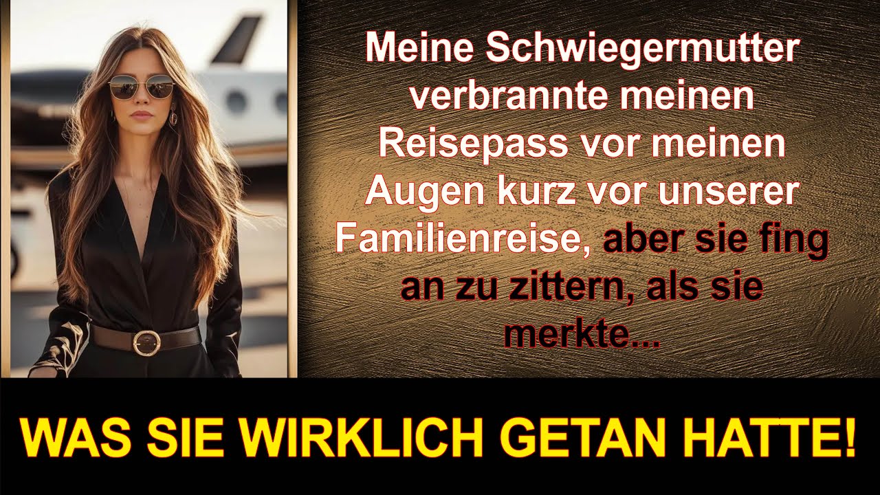 Meine Schwiegermutter hat meinen Pass kurz vor unserer Familienreise verbrannt, aber...