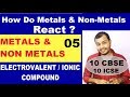 Metals and Non Metals 05   10 CBSE || HOW DO METALS AND NON METALS REACT ||Electrovalent Compound ||