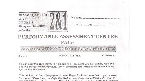 2025 BECE Science Mock Questions - Solve