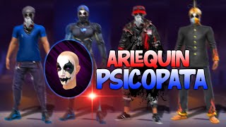 COMBINACIONES INSANAS CON EL MAQUILLAJE ARLEQUÍN PSICÓPATA *GRATIS* FREE FIRE 2023 ?